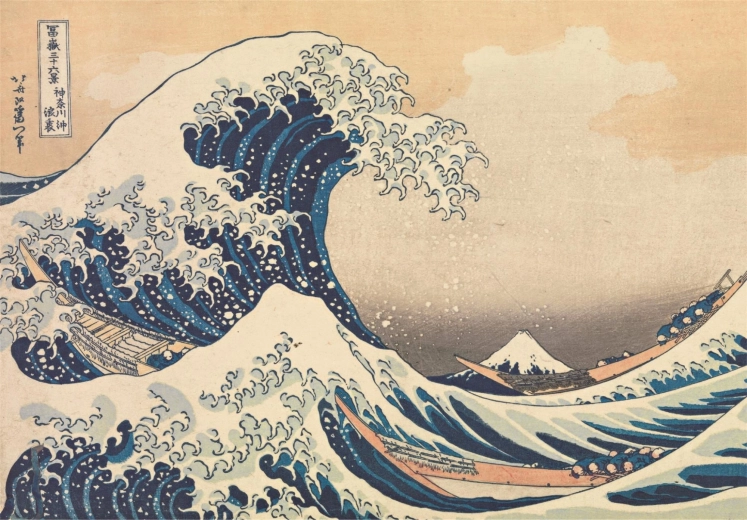 Puslespil 1000 brikker Hokusai: Den store bølge