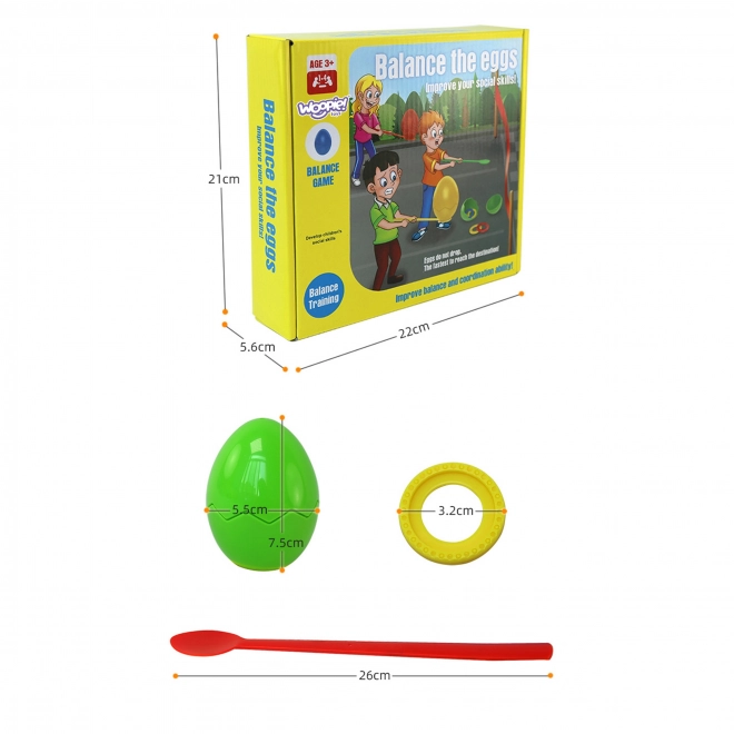 Woopie færdighedsspil balancerende æg