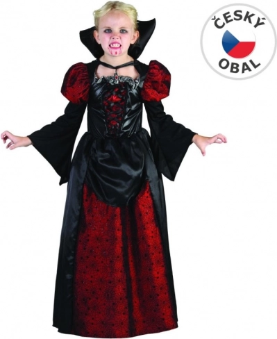 Karnevalskjole Vampyr til børn, størrelse 120 - 130 cm