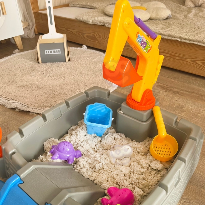 Transportabelt sandkasse WOOPIE Slot med 9 tilbehør