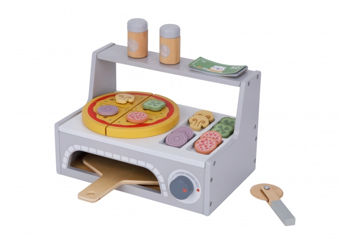 Tooky Toy træ pizza sæt med tilbehør