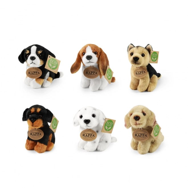 Plys hund siddende mix 12 cm MILJØVENLIG