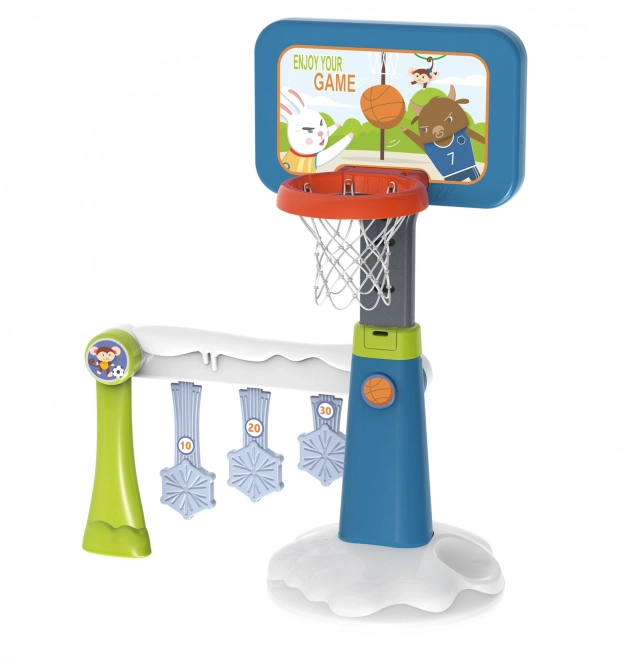 Woopie sæt 2i1 basketball og fodboldmål + bold + pumpe