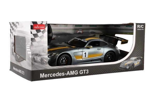 Auto RC Mercedes AMG GT3 plast 35cm 2,4GHz fjernstyring på batterier i kassen 44x18x23cm
