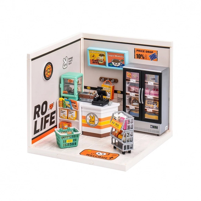 RoboTime miniatur dukkehusbestand butikker