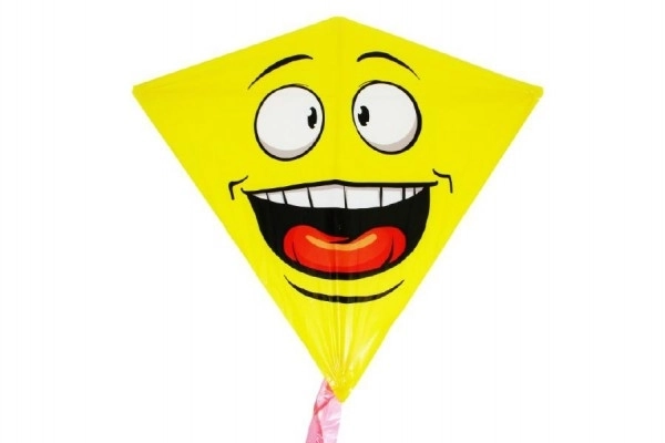 Flyvende drage smiley plastik 68 × 73 cm
