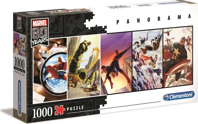 Clementoni panoramiske puslespil Marvel 80 år 1000 brikker