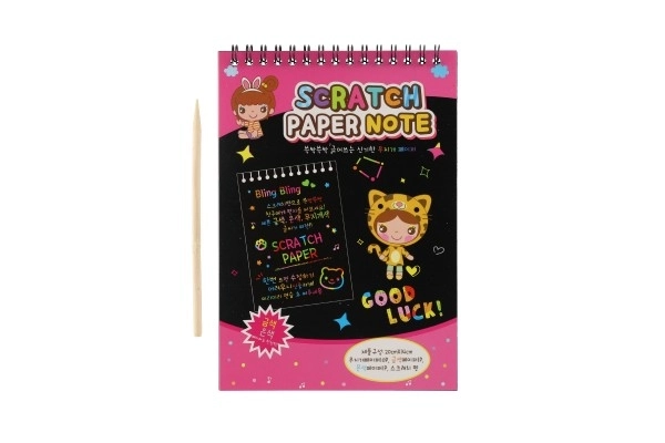 Skrab notes farvet 10 ark 20x14cm 2 farver i pose