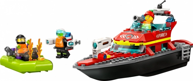 LEGO® City 60373 Brandmandsredningsbåd og jolle