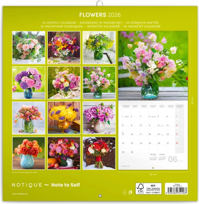 Notatkalender Blomster 2026