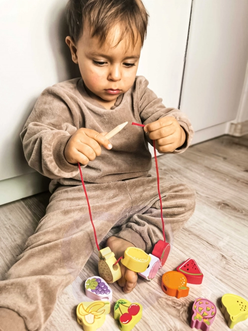 Træperler med frugt