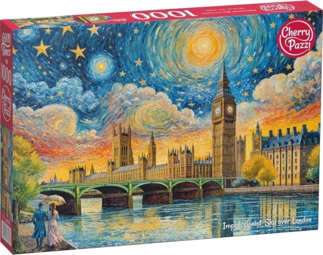 Cherry Pazzi puslespil impressionistisk himmel over London 1000 brikker