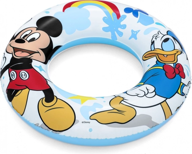 Oppustelig ring Disney med motiverne Mickey Mouse og Anders And 56 cm