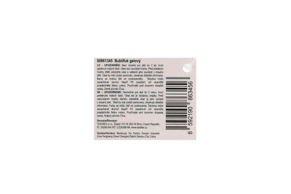Mini sæbebobler 5 ml gel, hvid, bryllup 10,5 cm