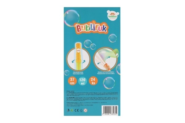 Boblestavsugerør/stang 120 ml 37 cm 2 farver 24 stk i kassen