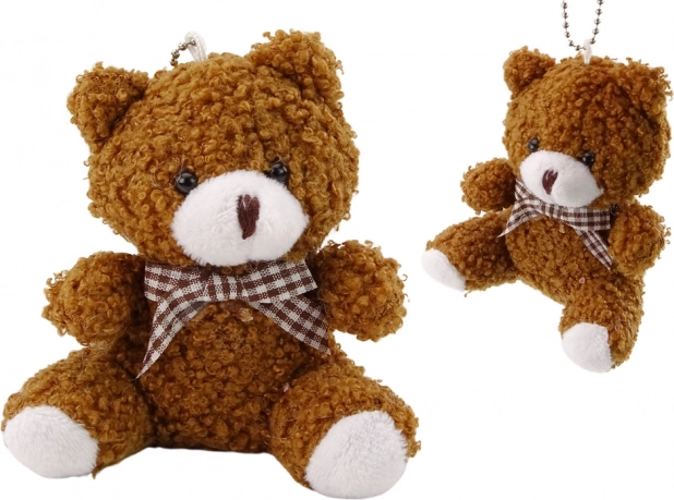 Plysbamse brun Hugs Maskot nøglering 10 cm