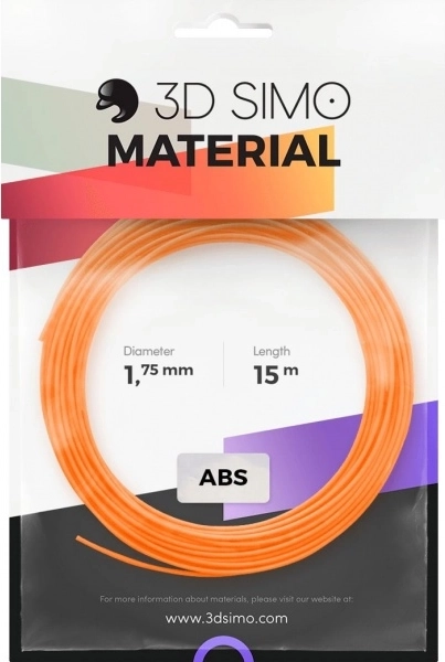 Filament ABS II til 3D-penne og 3D-print – sæt 15 m (orange, sort, hvid)