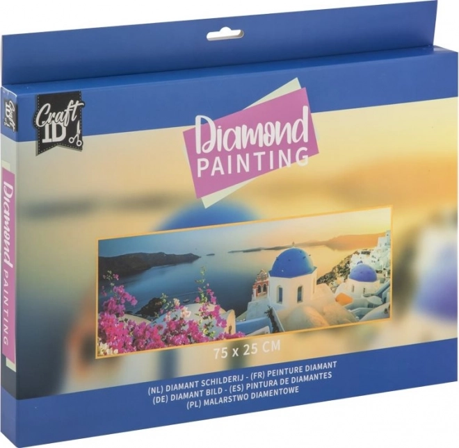 Diamantmaling Santorini 75 × 25 cm
