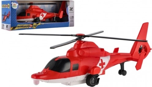 Plast redningshelikopter med friktionsmotor 22 cm