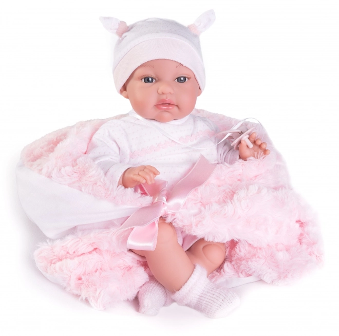 Antonio Juan 7030 Toneta Realistisk baby med lyde og blødt stofkrop - 34 cm