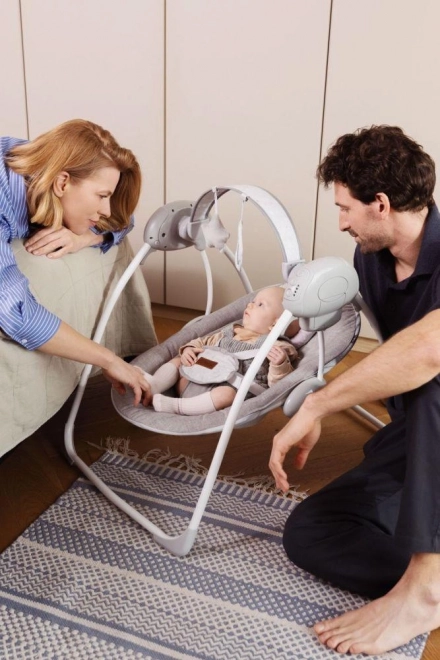 Vippestol med melodier MoMi LISS bjørn pink
