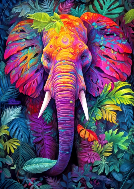 ENJOY Puslespil Camoufleret elefant 1000 brikker
