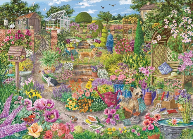 Puslespil Blomstrende Have 1000 brikker fra Gibsons