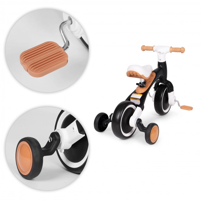 Løbecykel med pedaler og støttehjul sort ECOTOYS