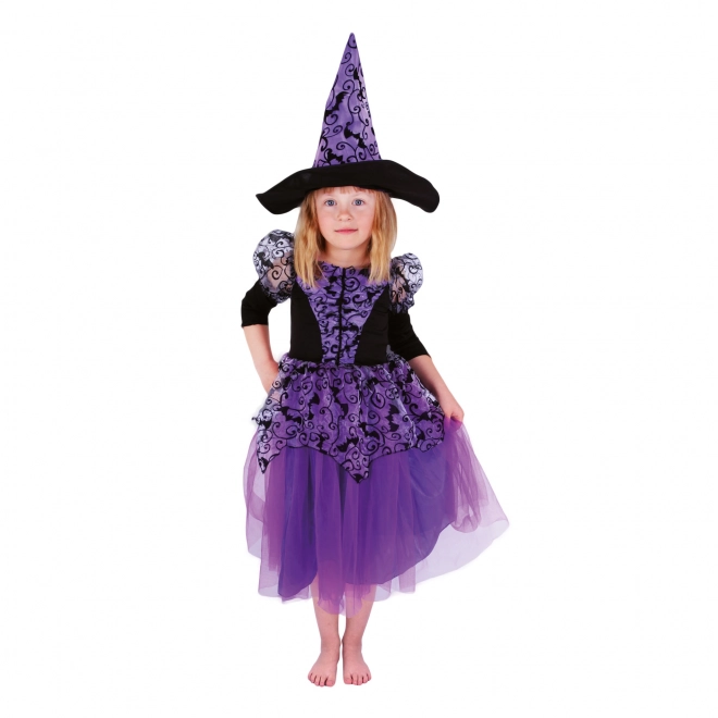 Børnekostume hekse lilla (M)