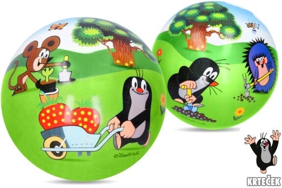 Oppustelig gummibold Krtek 23 cm i net