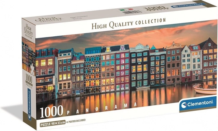 Clementoni panorama-puslespil Morgen i Amsterdam 1000 brikker