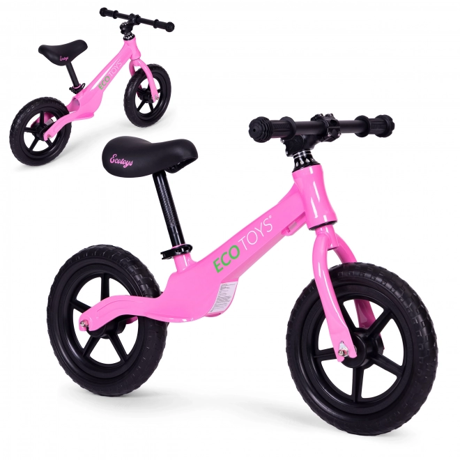 Børns balancecykel, skubbecykel, EVA-hjul ECOTOYS – lyserød