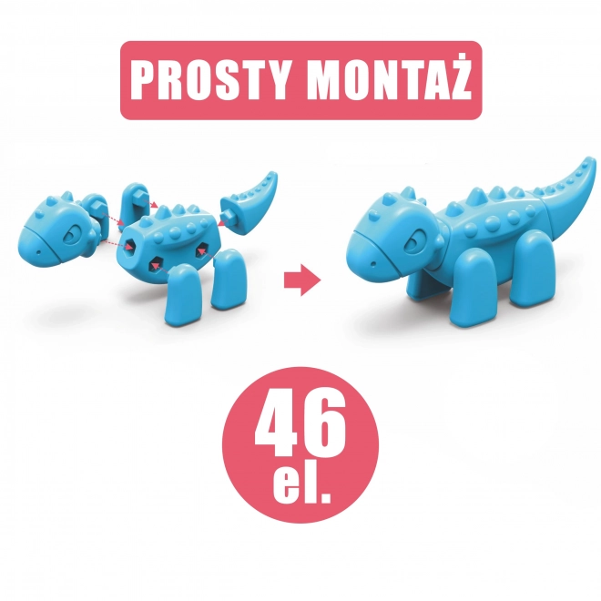 Konstruktionssæt Dinosaurier 2i1 brætspil
