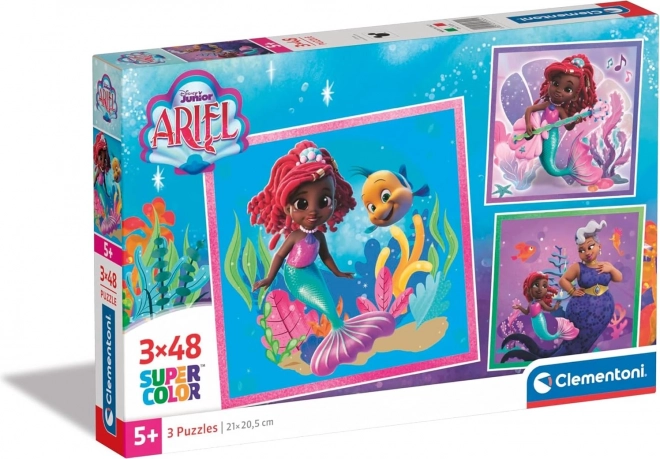 CLEMENTONI Puslespil Ariel 3x48 brikker