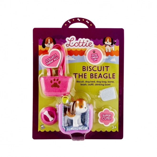 Lottie Biscuit beagle med tilbehør