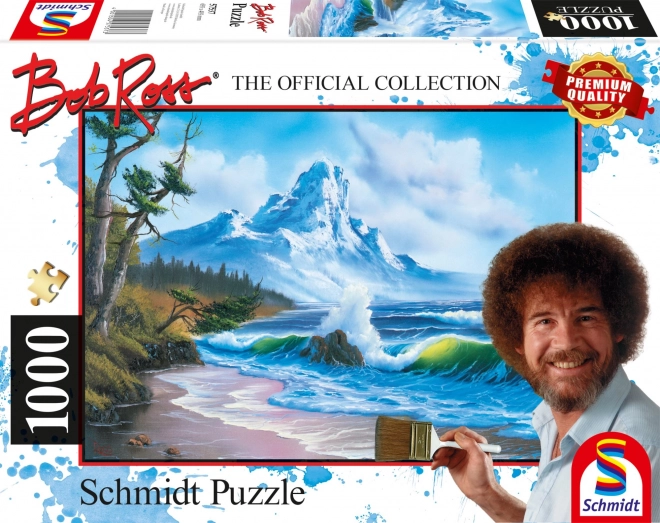 Puslespil Bob Ross: Bjerg ved havet 1000 brikker