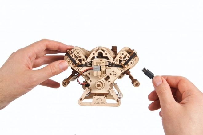 Ugears 3D træpuslespil motor V8