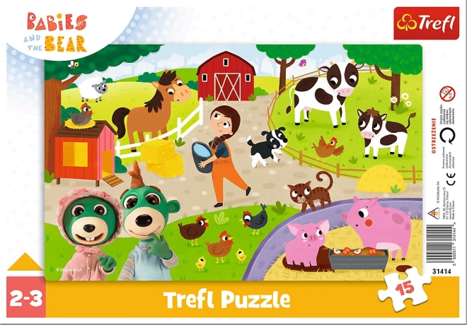 TREFL Puslespil Farm 15 brikker