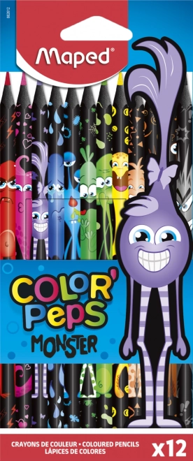 Trekantede farveblyanter Maped Color'Peps Monster 12 stk