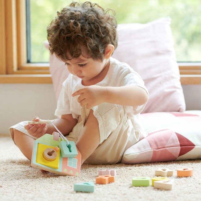 Classic World Montessori trælegetøj nøgle og dør 11 stk