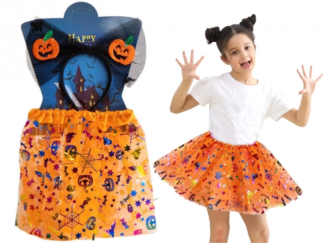 Halloween-kostume med hårbøjle og tutu-nederdel