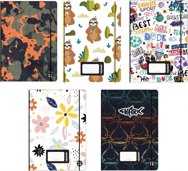 Oxybook-notesbog A5 40 sider med farverige motiver