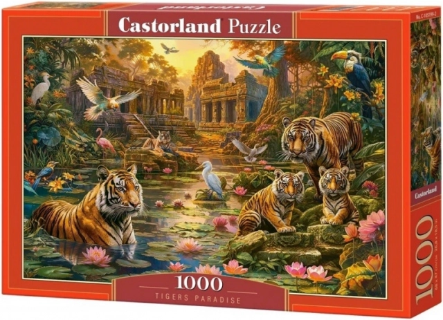 Puslespil 1000 brikker CASTORLAND Tigers Paradise