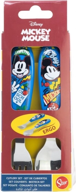 Børnebestik Mickey Mouse - sæt 2 stk