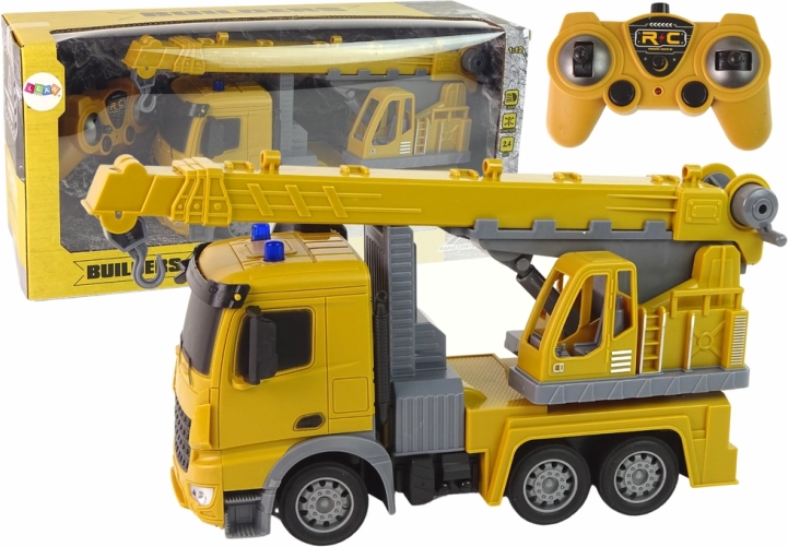 RC byggekran 2.4 GHz gul 1:12