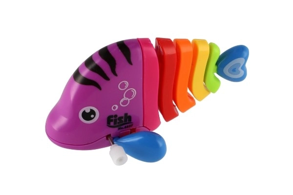 Fisk på optræk plast 11cm mix farver 14 stk i boks