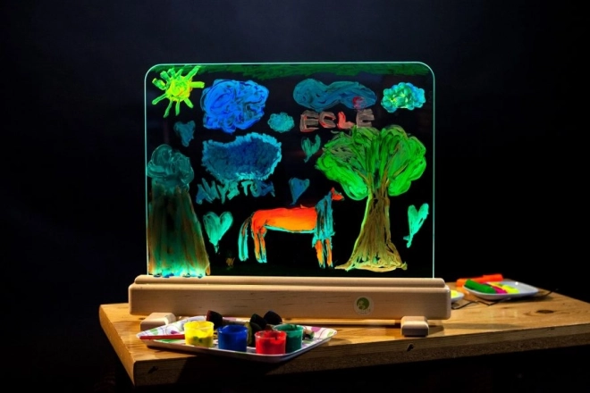 Jonely magisk lysende tegnetavle med LED, 55,7 × 46,7 cm