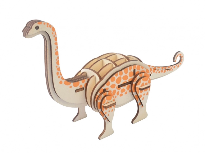 Woodcraft Træ 3D puslespil Brontosaurus
