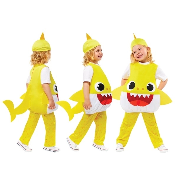 Kostume Baby Shark gul til børn 3-4 år