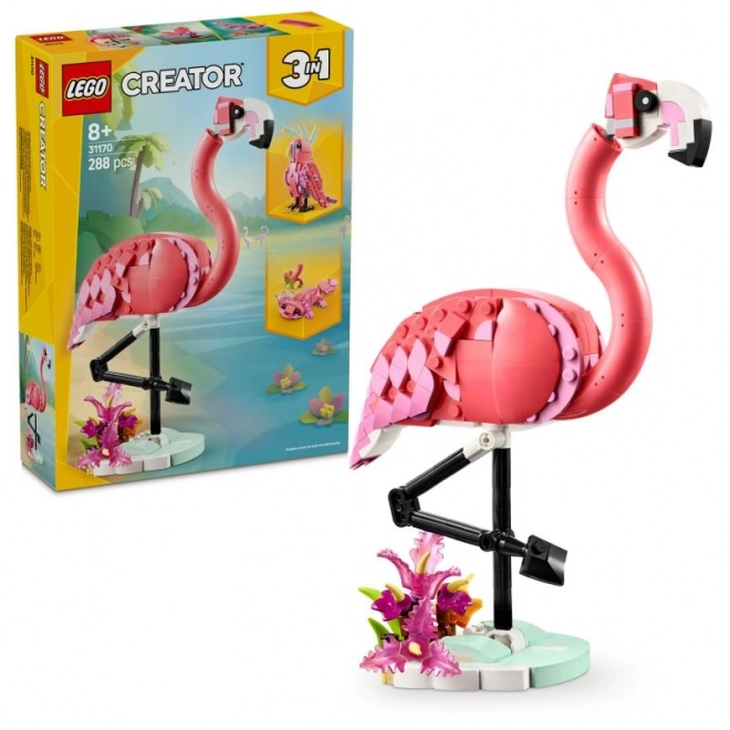 LEGO Creator 3 i 1 31170 Vilde dyr: Lyserød flamingo